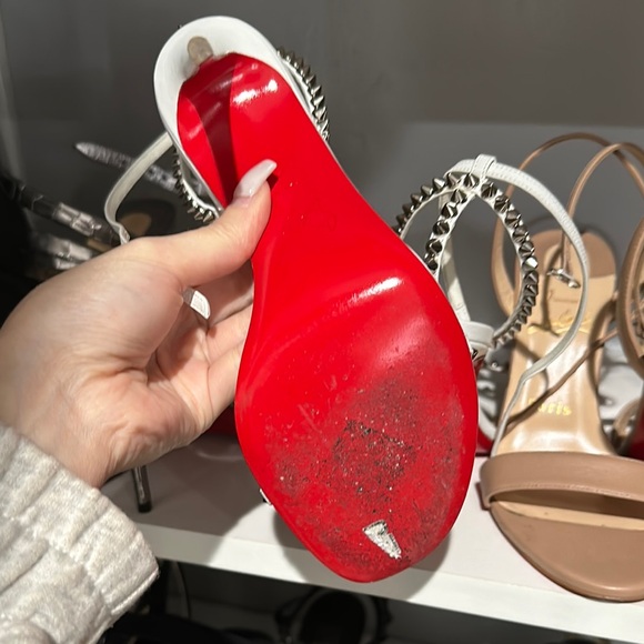 Christian Louboutin White Women's Sandals - Picture 4 of 4